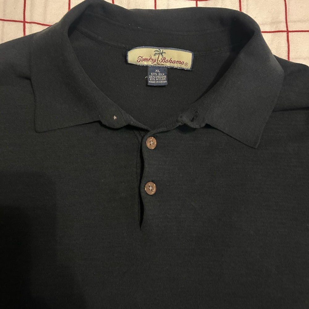 Short sleeve Tommy Bahama XL Black polo